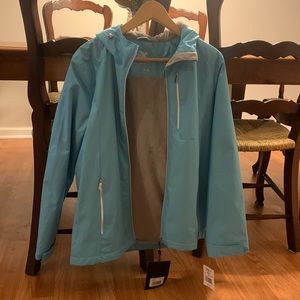 Women’s Light Blue Insulated Rain Coat